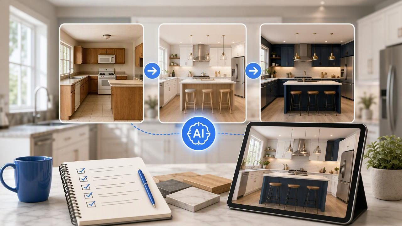 Kitchen Renovation Checklist: Preview Ideas With AI Room Design