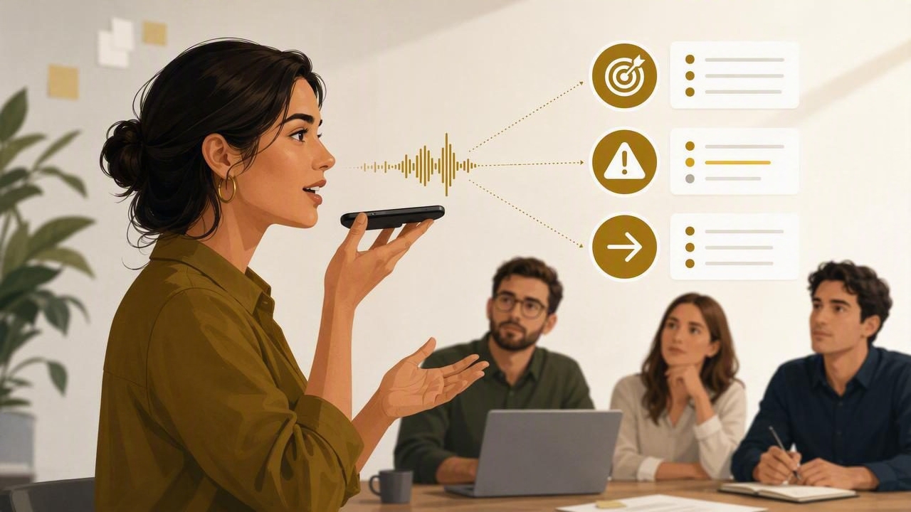 Cómo dictar un resumen de avances para tu equipo