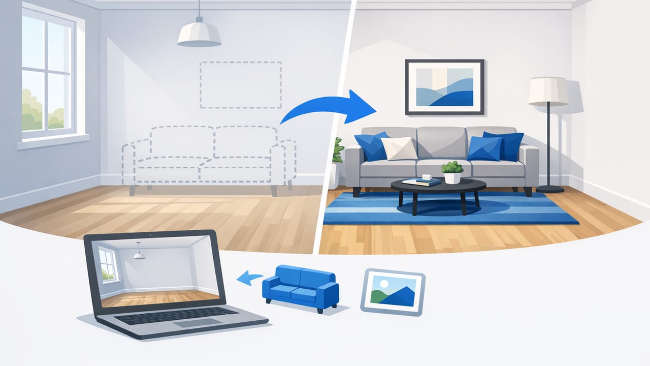 Empty Room Staging: A Floor-Plan-to-3D Workflow That Sells Space