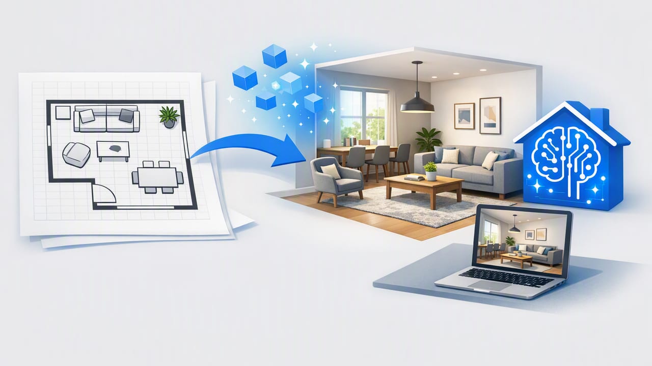 AI Interior Design From a Floor Plan: A Room-by-Room Workflow