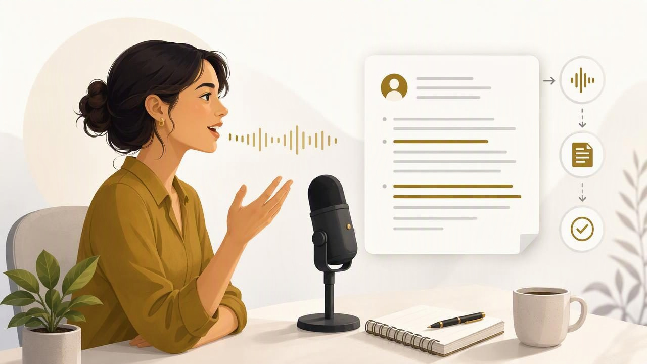 Cómo escribir una presentación personal por voz con claridad