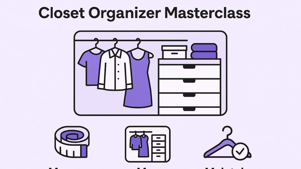 Closet Organizer Masterclass: Measure, Map, Maintain