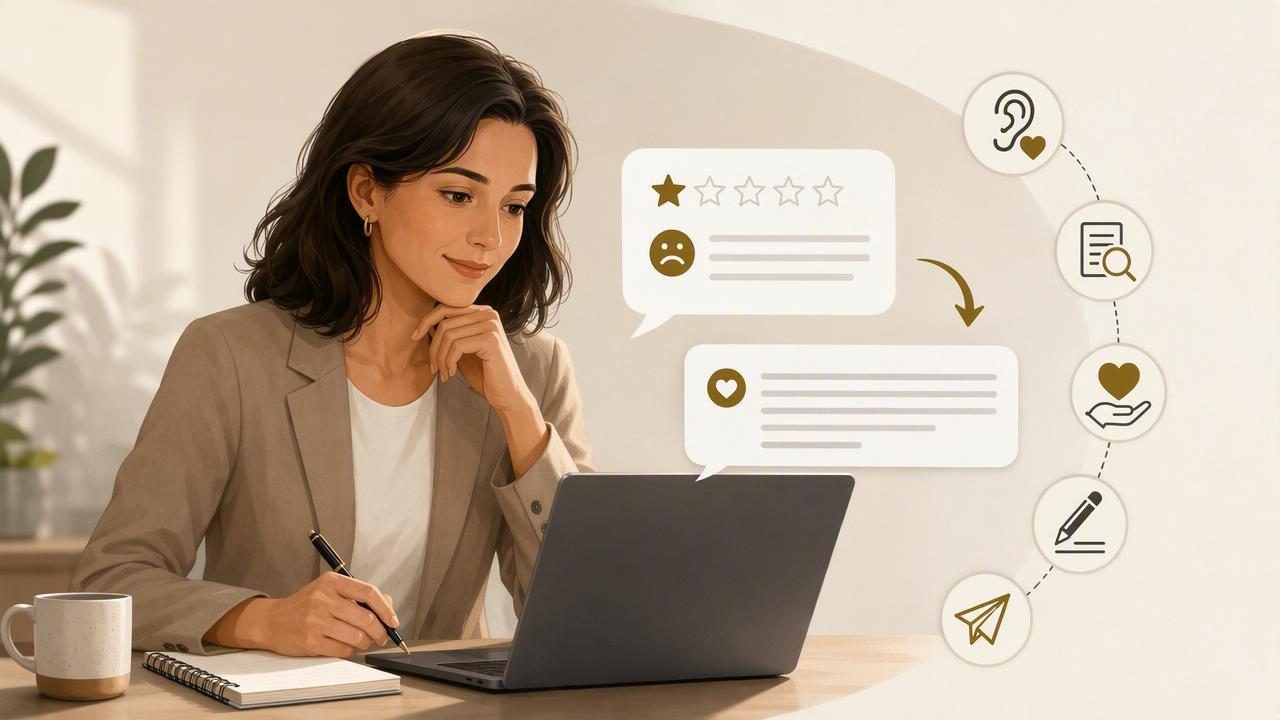 Cómo dictar una respuesta a una reseña negativa con tacto