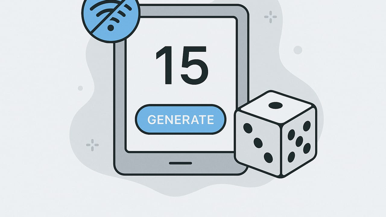 Offline Random Number Generator: Fair Picks Without Internet