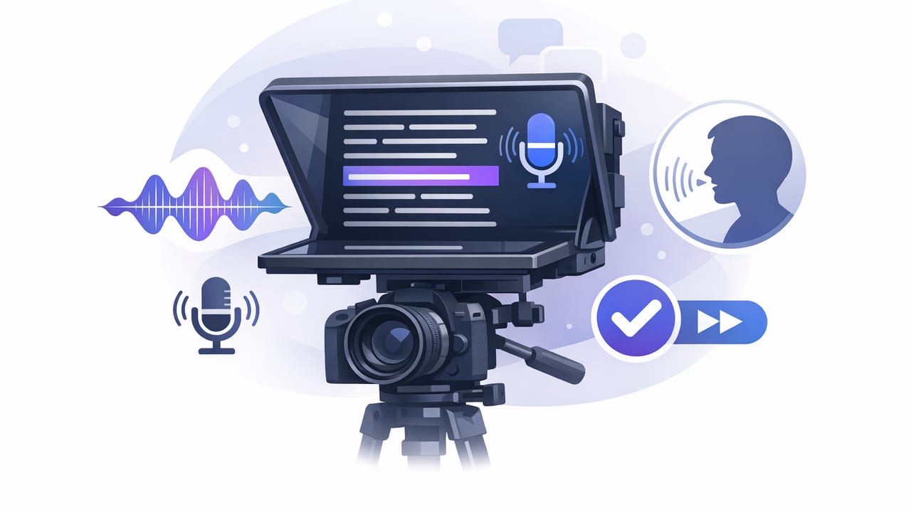 Voice-Tracking Teleprompter: Smooth iPhone Scripts Without Retakes