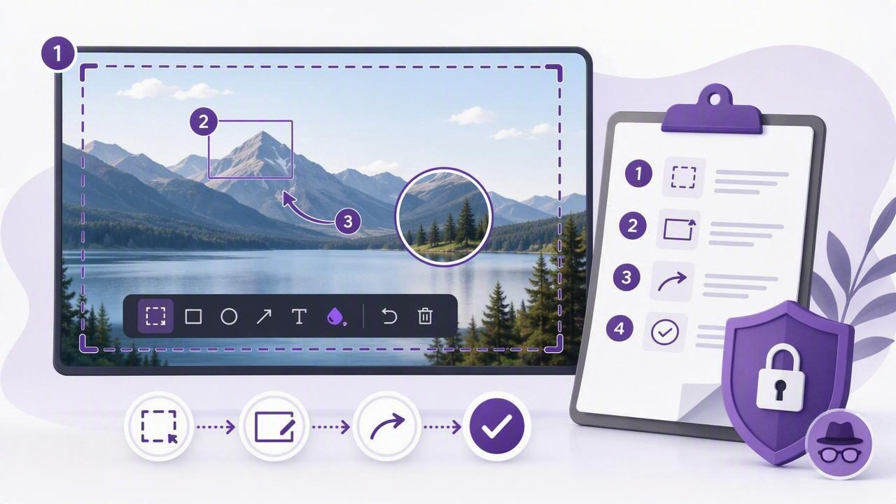 Step-by-Step Tutorial Checklist With a Full Screen Capture Tool