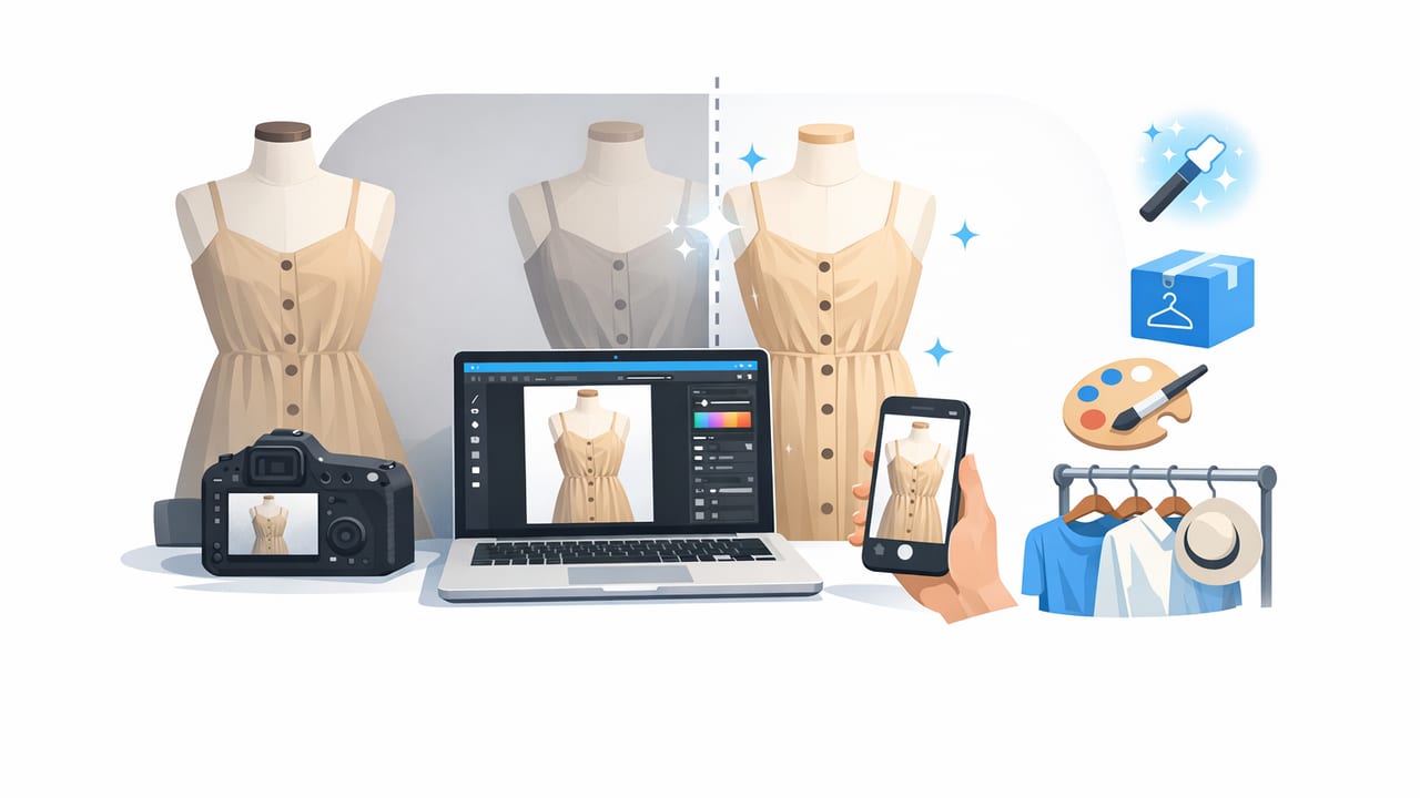 Clothing Photo Retouching for Small Boutiques: A Simple Workflow