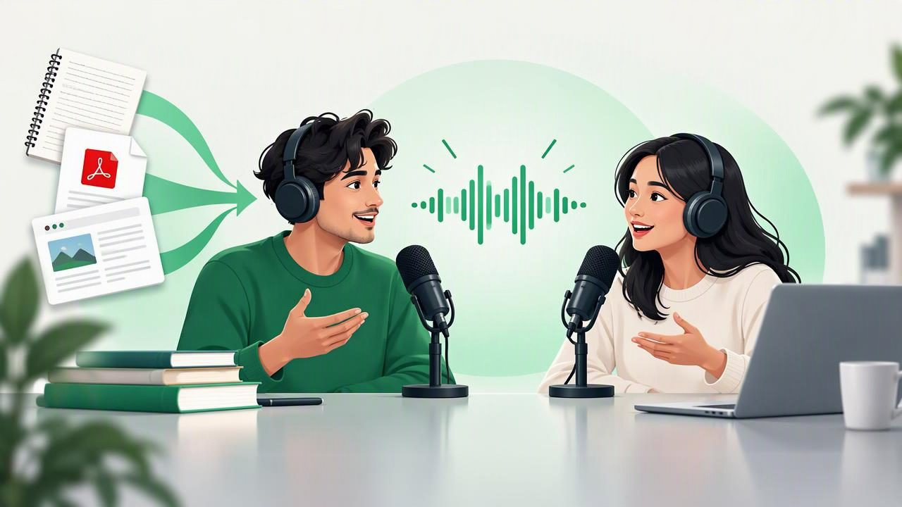 Best Study Listening App to Create a Two-Host AI Podcast