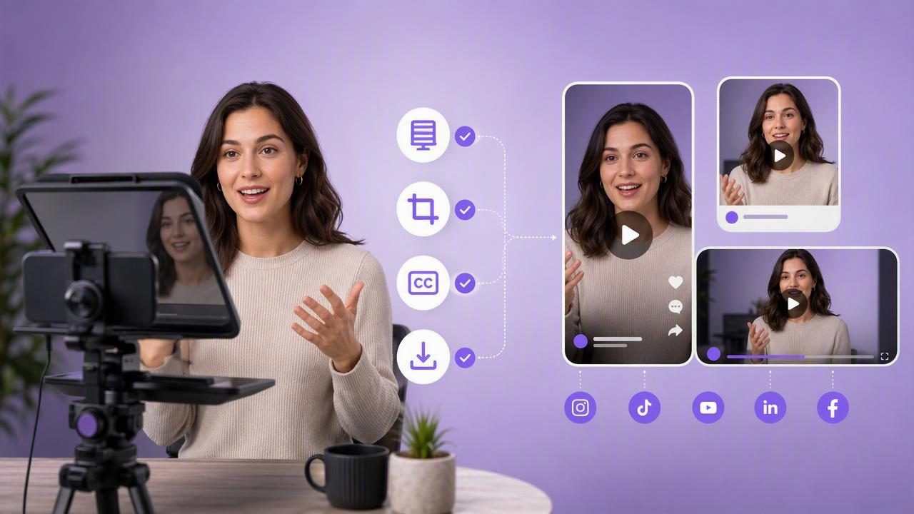Resize Video for Social Platforms: Teleprompter Checklist