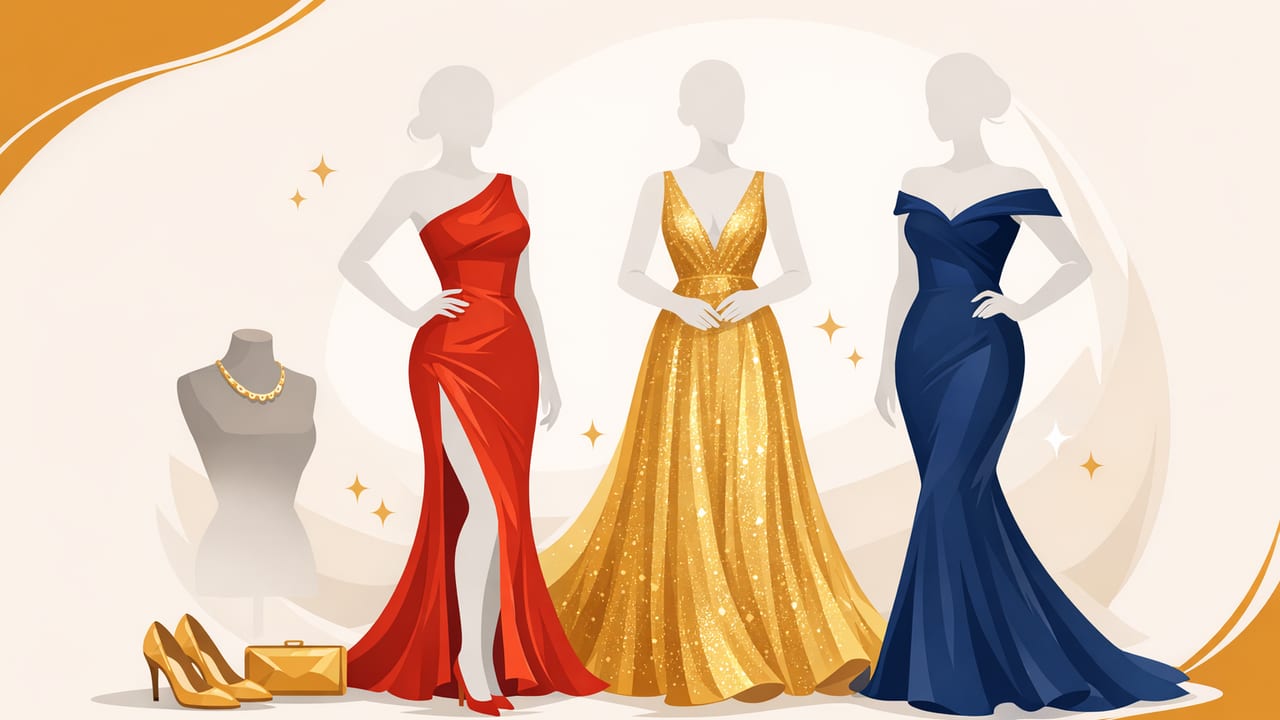 Vestidos de fiesta: guía de cortes, telas y accesorios para acertar