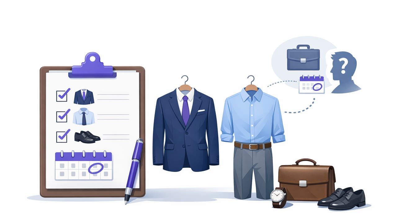 Job Interview Clothing Planner for Men: A Step-by-Step Outfit System
