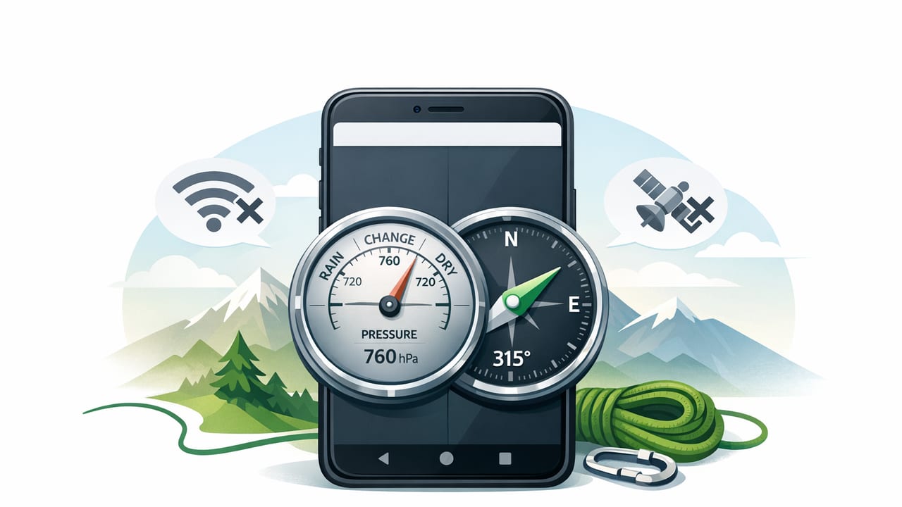How to Use an Offline Barometer and Compass App on iPhone