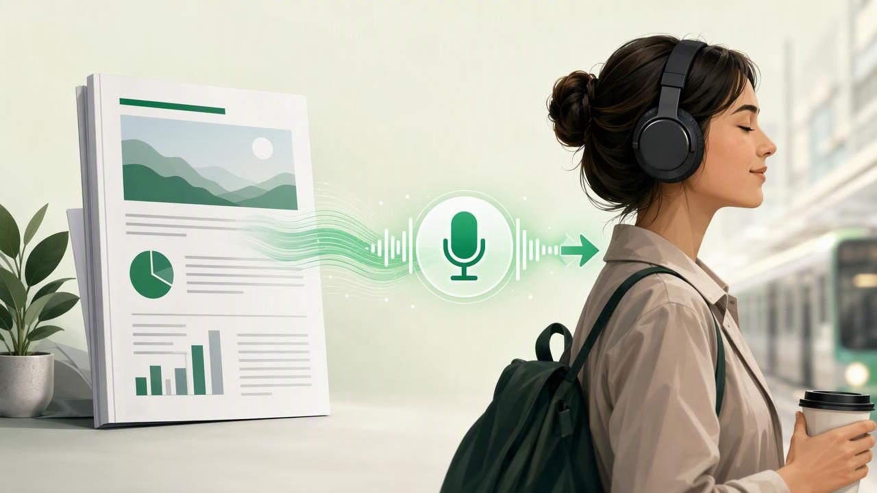 Turn a Report Into Natural Audio for Offline Listening