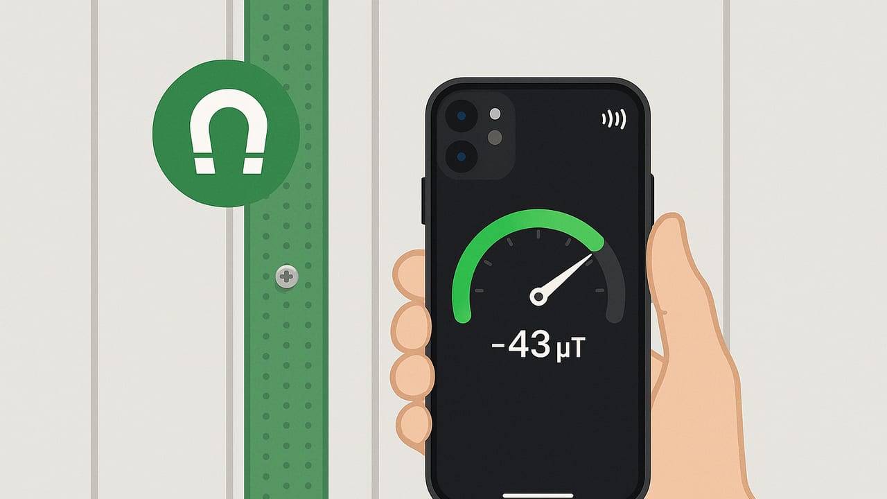 Metal Stud Finder Using iPhone Magnetometer: Field Guide