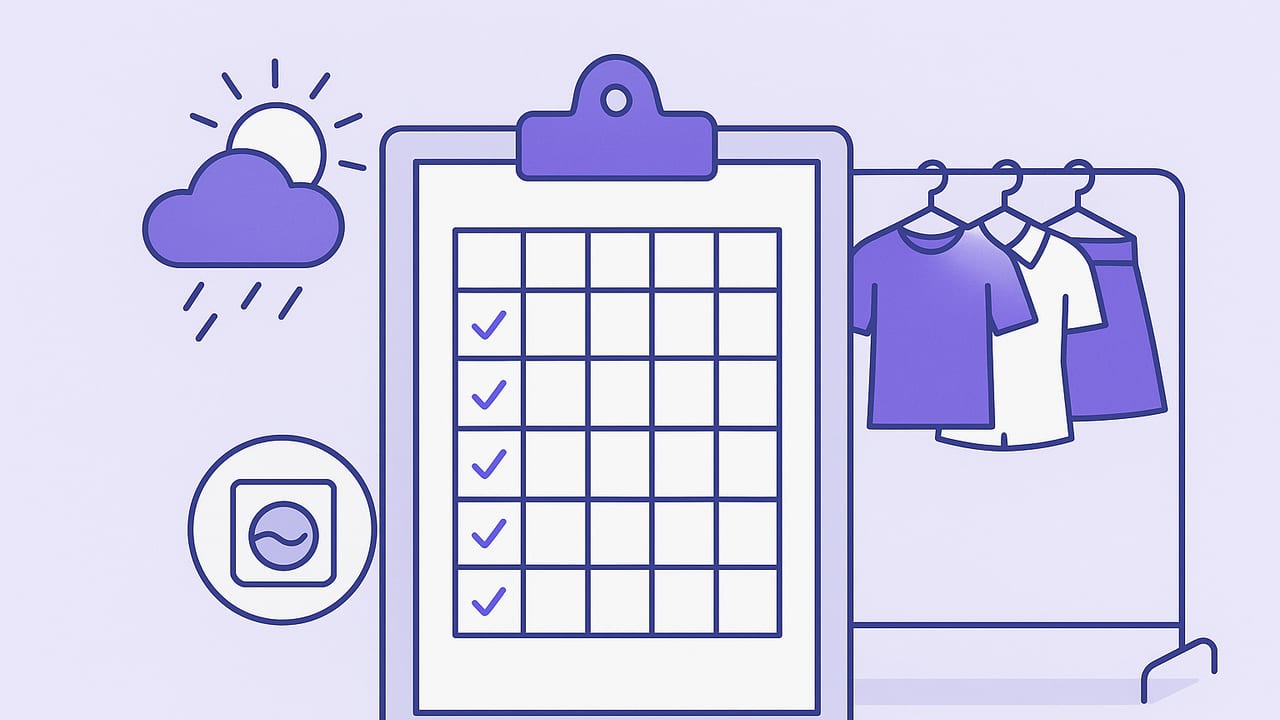 Build a Clothes Planner for School: Capsules, Grids, Weather Rules