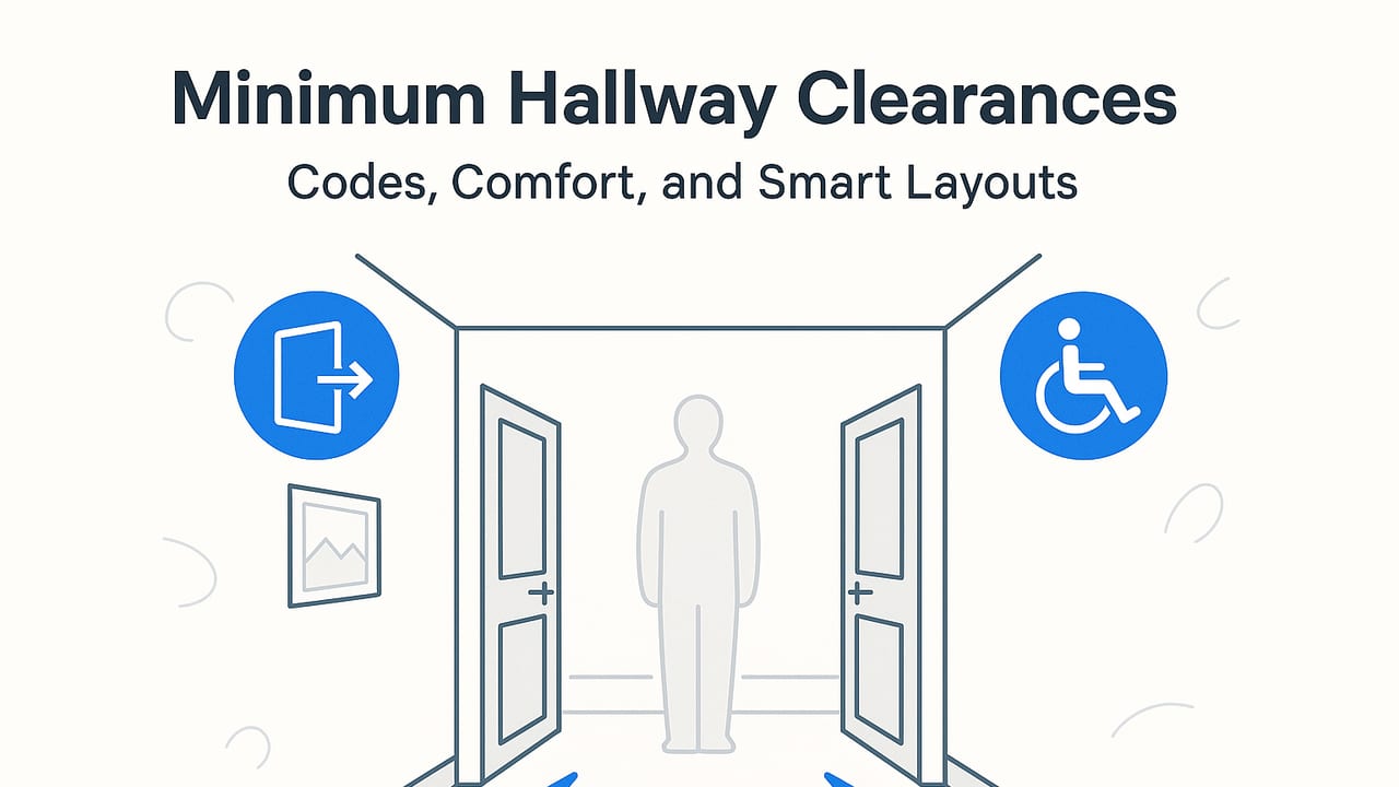 Minimum Hallway Clearances: Codes, Comfort, and Smart Layouts