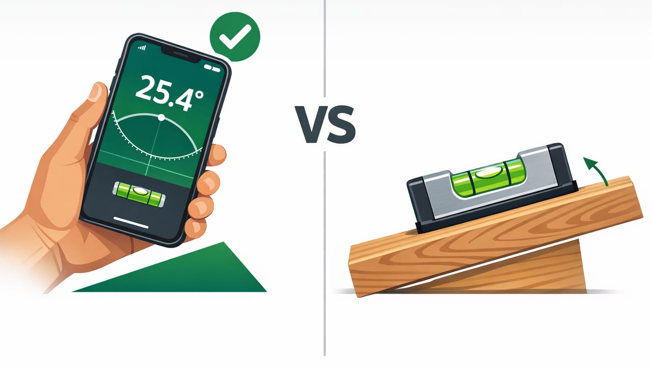 Phone Angle Gauge vs Hardware Bubble Level: Which Is More Accurate?
