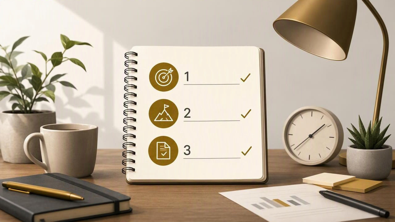 Cómo dictar tres prioridades del día con resultados concretos