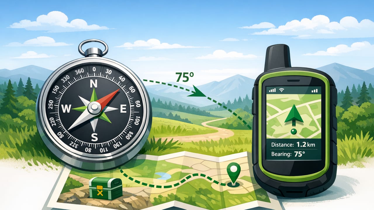 Accurate Bearings for Geocaching Trips: iPhone Compass Skills