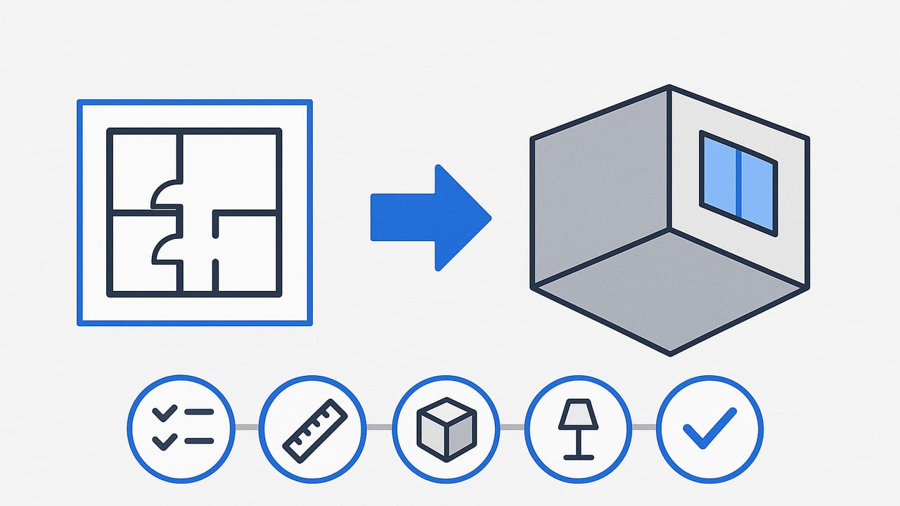 From Floor Plan to 3D: Step-by-Step Workflow and Accuracy Checks