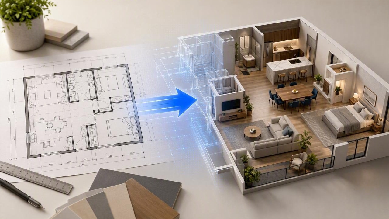 Blueprint to 3D Converter Guide for Interior Designers