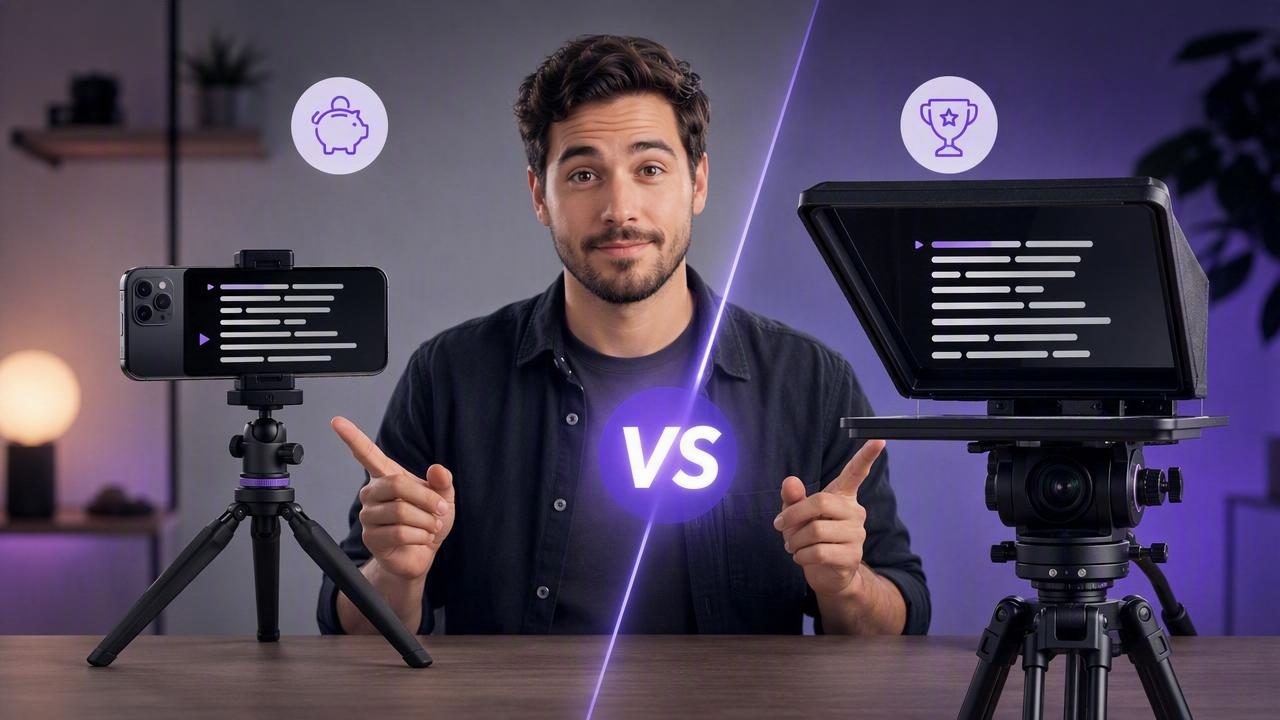 iPhone Teleprompter App vs Hardware Teleprompter: Which Wins?