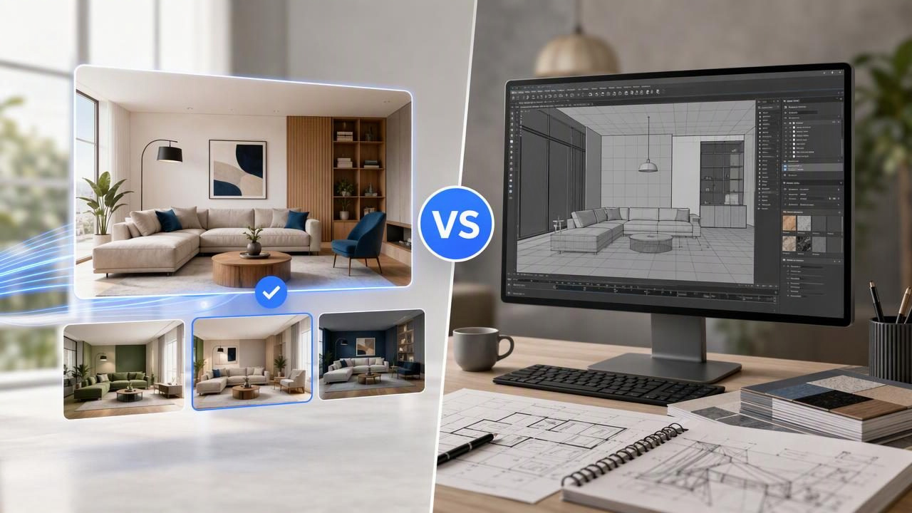 Interior Design Generator vs Traditional 3D Software: A Practical Guide