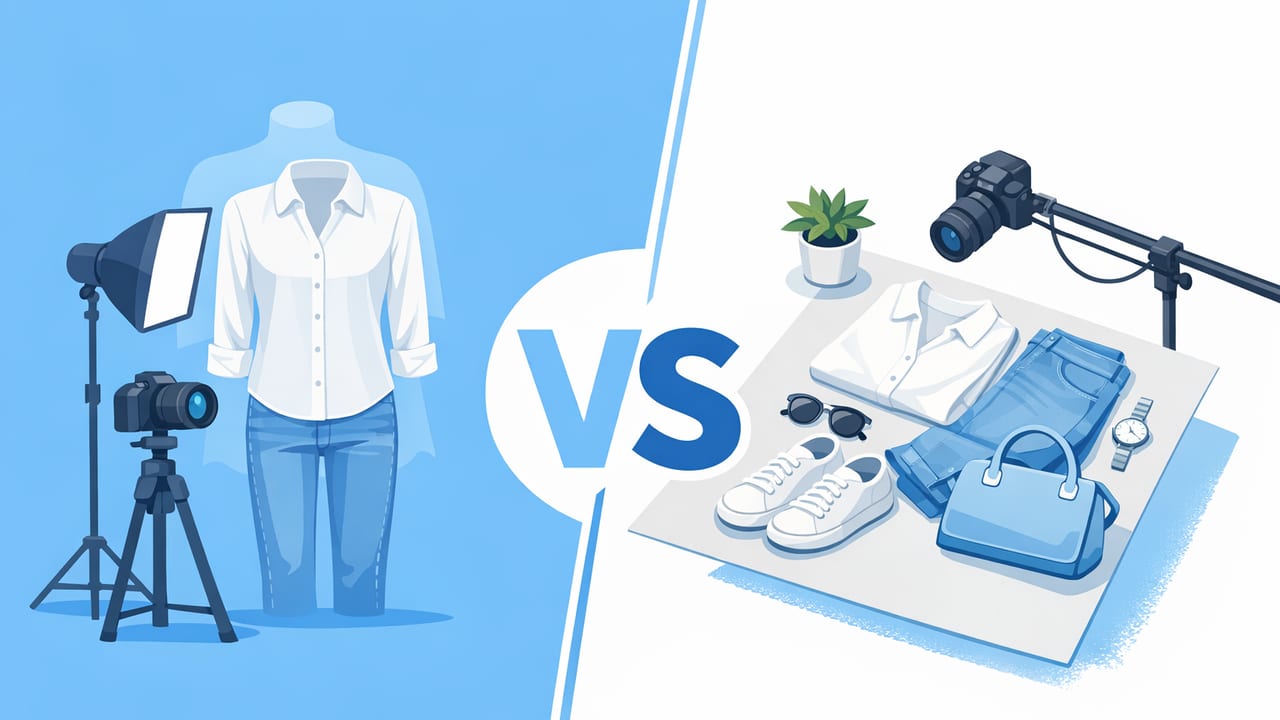 Ghost Mannequin vs Flat Lay Photos: Which Works Best for Listings?