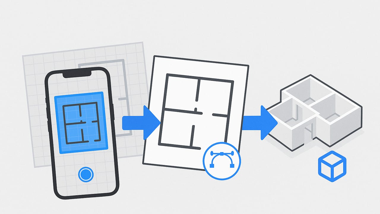 iOS Floor Plan Guide: Scan, Trace, and Convert to 3D