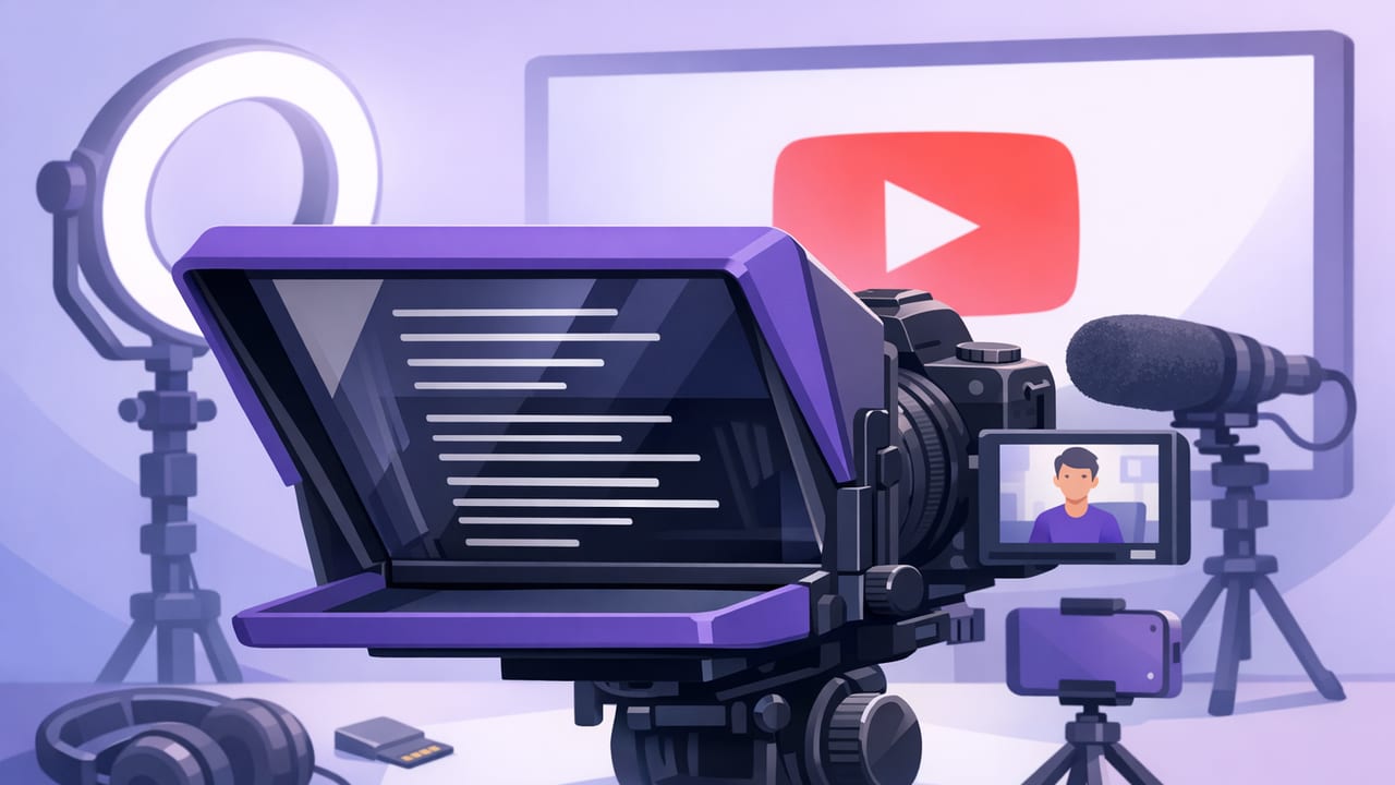 Teleprompter for YouTube: iPhone Workflow for Natural Eye Contact