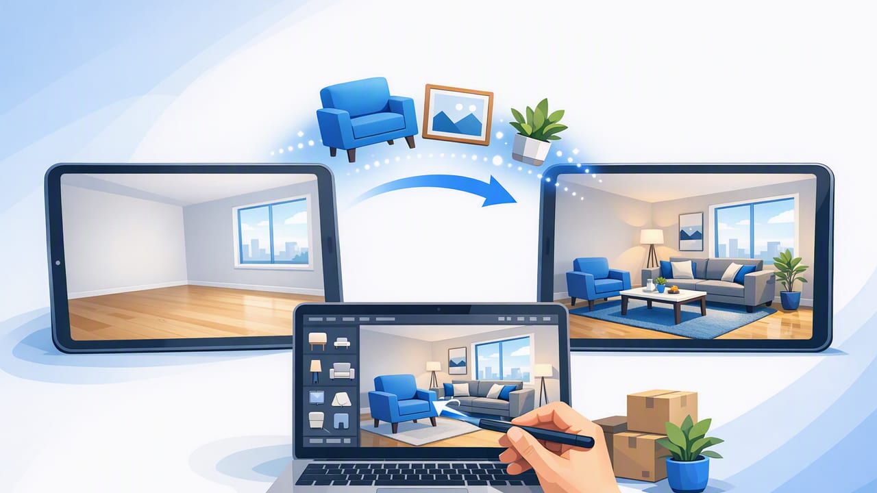 Virtual Staging App Workflow: Turn Floor Plans Into 3D Listings