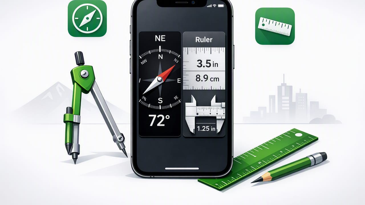 How to Use a Compass and Ruler App for iPhone (DIY + Outdoors)