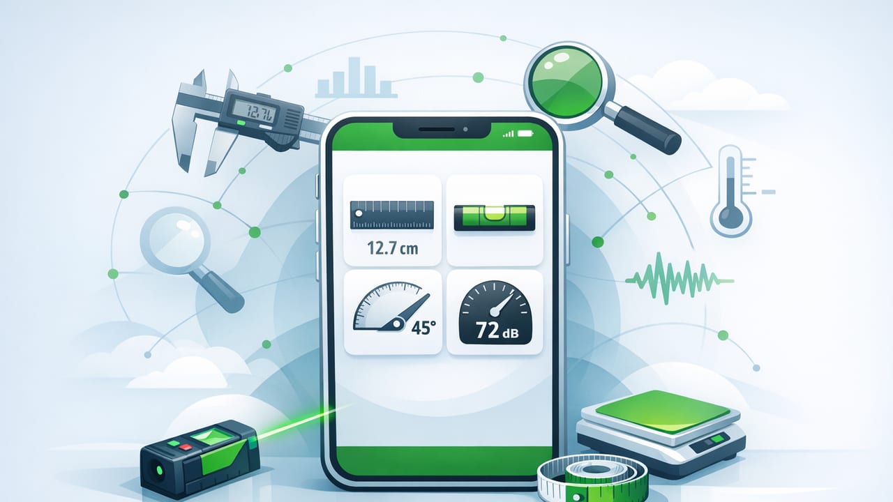 One App, Eight Tools: iPhone Measurement Kit for DIY & Outdoors