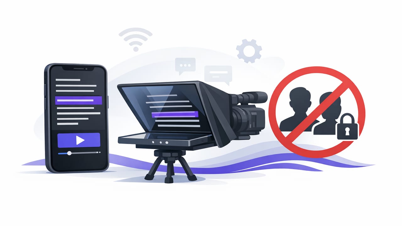 No-Sign-Up Teleprompter App: Private iPhone Script-to-Video Workflow