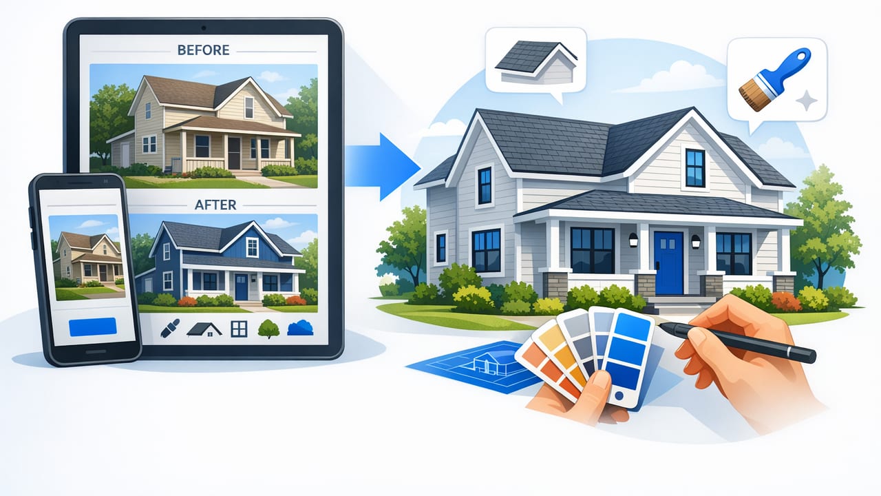 Exterior Redesign App Workflow: Preview Curb Appeal in 3D
