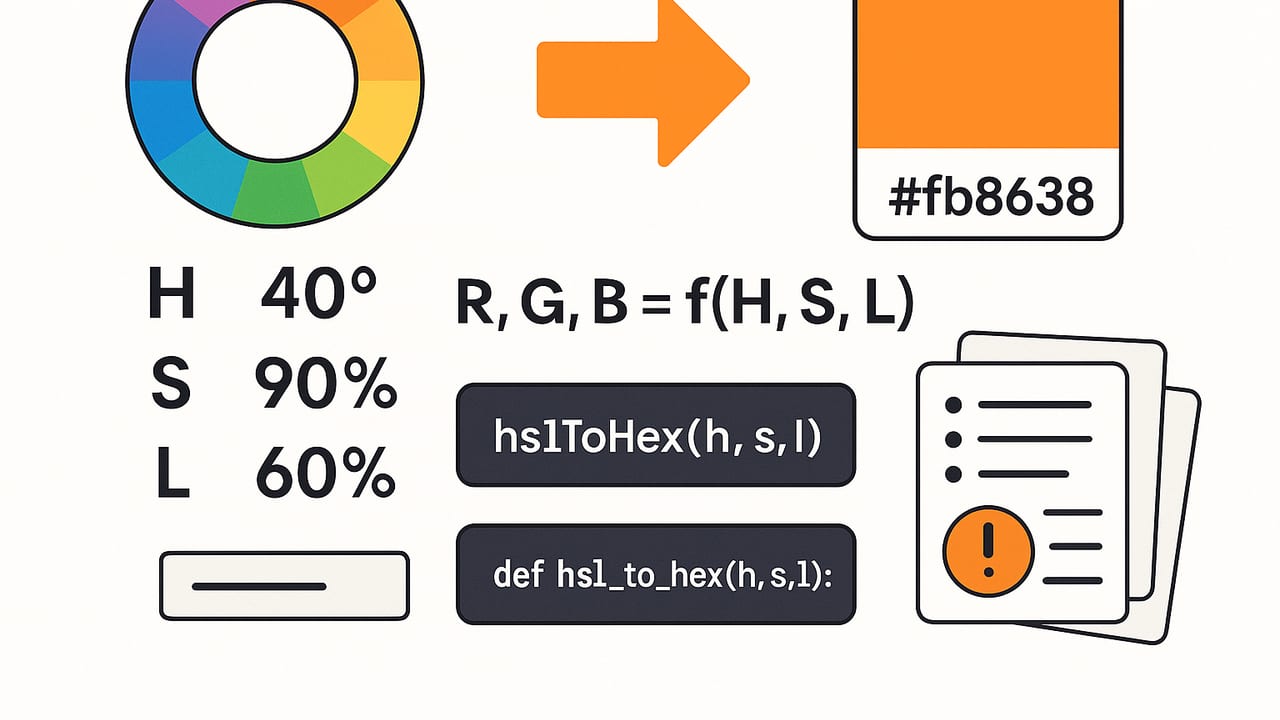 HSL to HEX: Accurate Conversion Guide with Code and Pitfalls