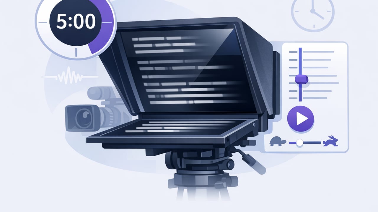 Timed Scrolling Teleprompter: How to Nail Pacing Every Take