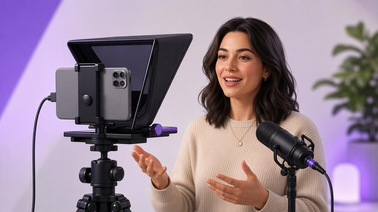 Best Video Teleprompter to Record With an External Microphone