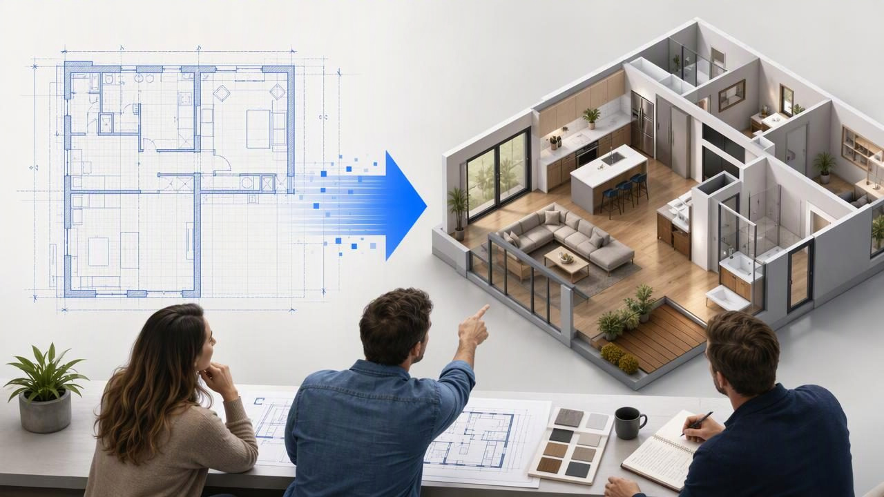 Blueprint to 3D Converter for Better Design Review Meetings