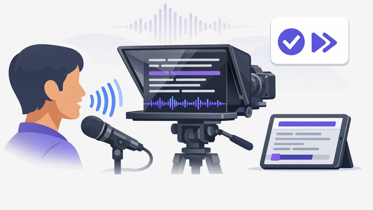Voice Tracking Teleprompter: Natural Delivery Without Losing Eye Contact