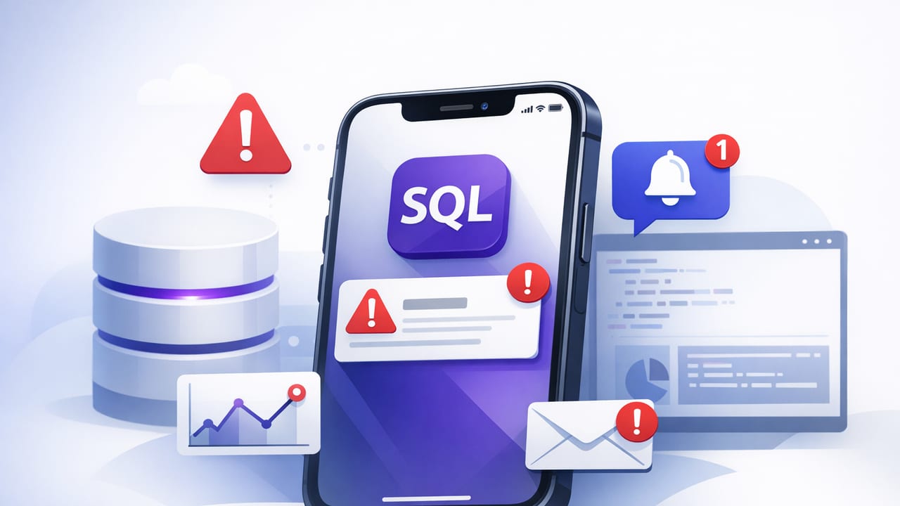 iPhone App for SQL Alerting: Build Reliable, Low-Noise Database Alerts