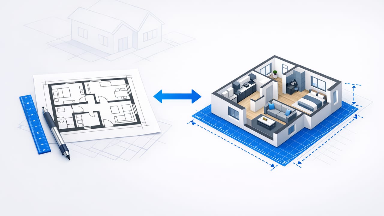 How to Keep Dimensions When Converting a Floor Plan to 3D