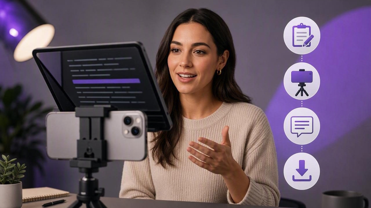 Teleprompter Video Recording: A Complete iPhone Workflow