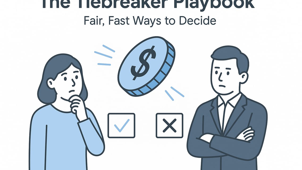 The Tiebreaker Playbook: Fair, Fast Ways to Decide