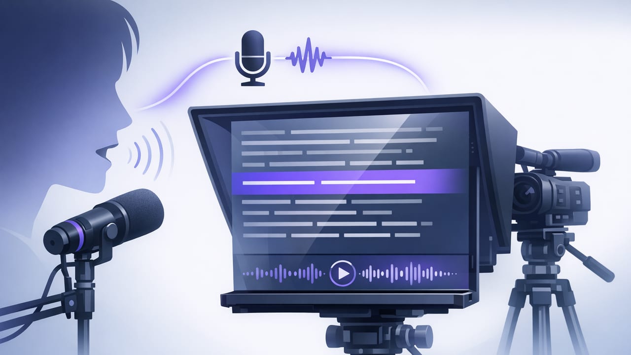 Voice-Following Teleprompter Workflow for Natural iPhone Videos