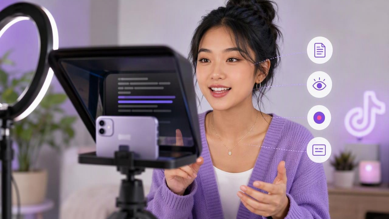 iPhone Teleprompter App Guide for TikTok Creators